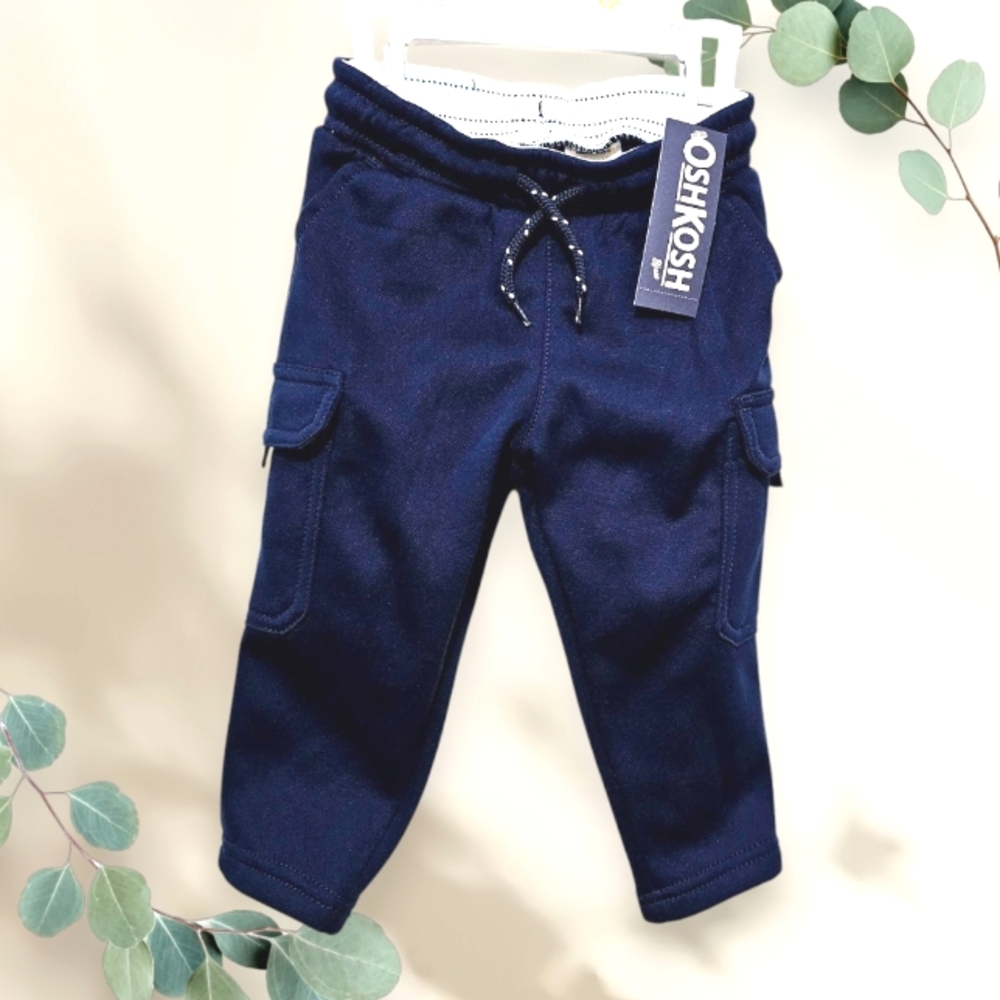 NWT OshKosh B'gosh Kids Navy Cargo Pants 12‎ Months
